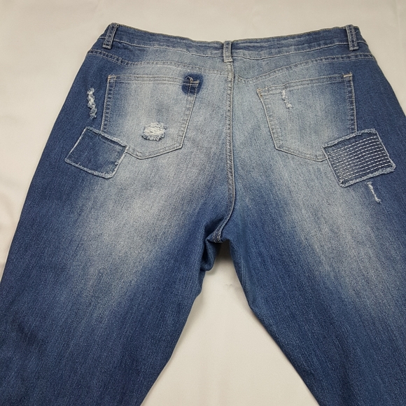 Ashley Stewart deconstructed jeans size 18 - Picture 3 of 8